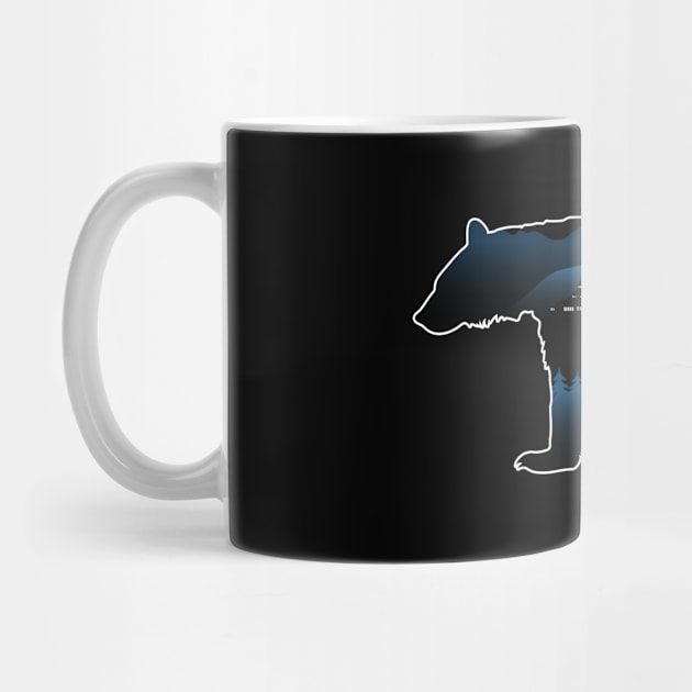 I Love AVL - Black Bear Cityscape - BlackBG 25 by AVL Merch